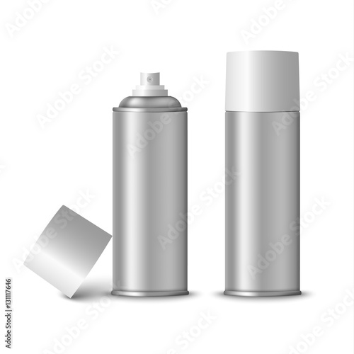 Blank silver spray bottle template