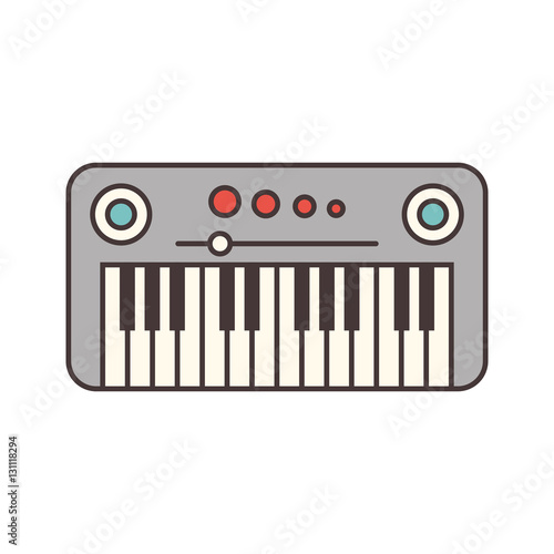 synthesizer electric isolated icon vector illustration design