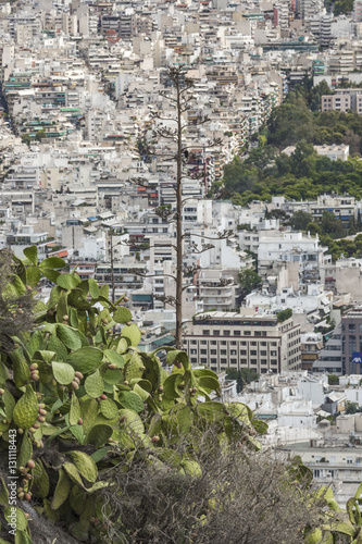 Aerial view of Athens, Greece. photo