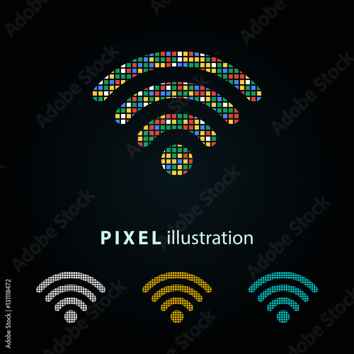Wi-Fi - pixel illustration.