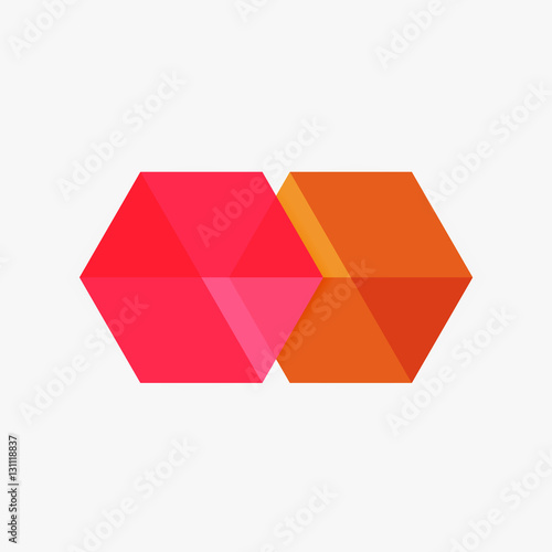 Blank geometric abstract business templates, hexagon layouts
