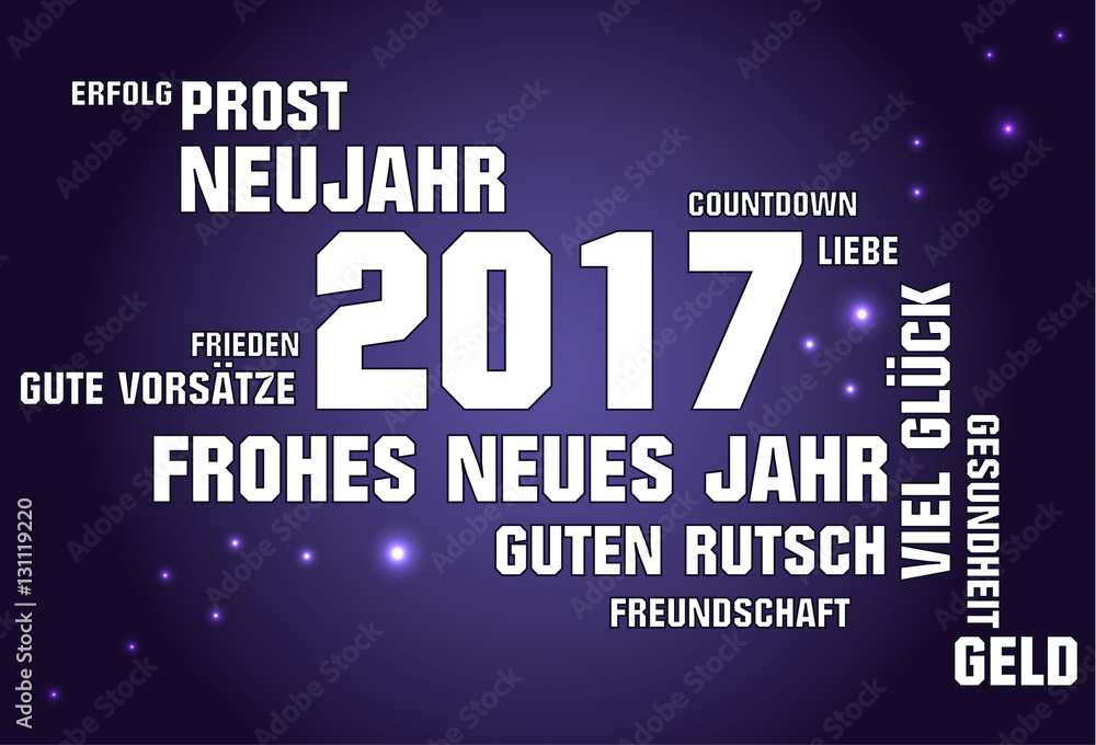 2017 Silvester Grußkarte Stock-Vektorgrafik | Adobe Stock