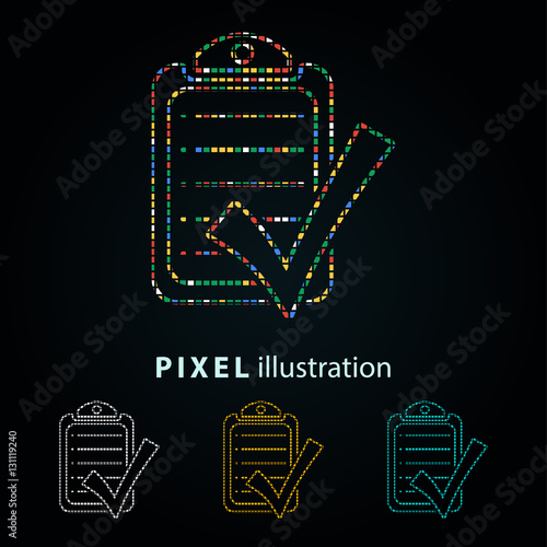 Checklist - pixel illustration.