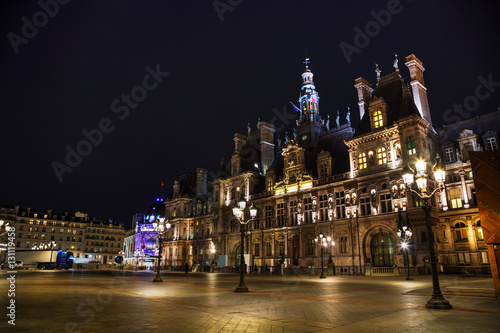 Obraz na płótnie City Hall building (Hotel de Ville) in Paris w salonie