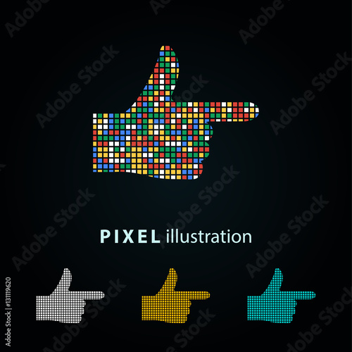 Hand - pixel illustration.