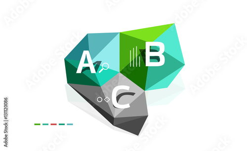 Abstract triangle low poly infographic template