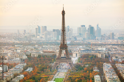 Fototapeta Naklejka Na Ścianę i Meble -  Aerial overview of Paris