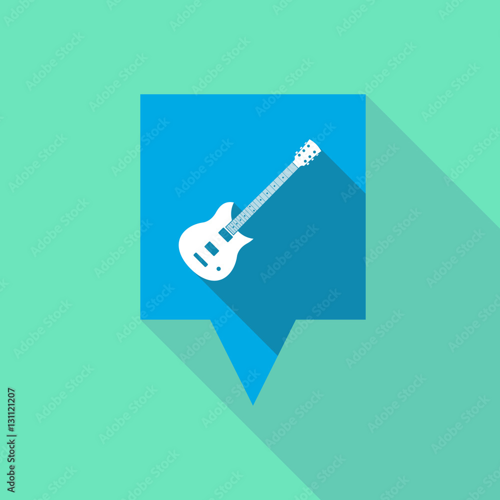 Long shadow tooltip with an electric guitar Long shadow tooltip with an electric guitar