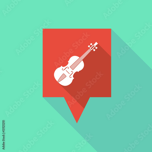Long shadow tooltip with  a violin