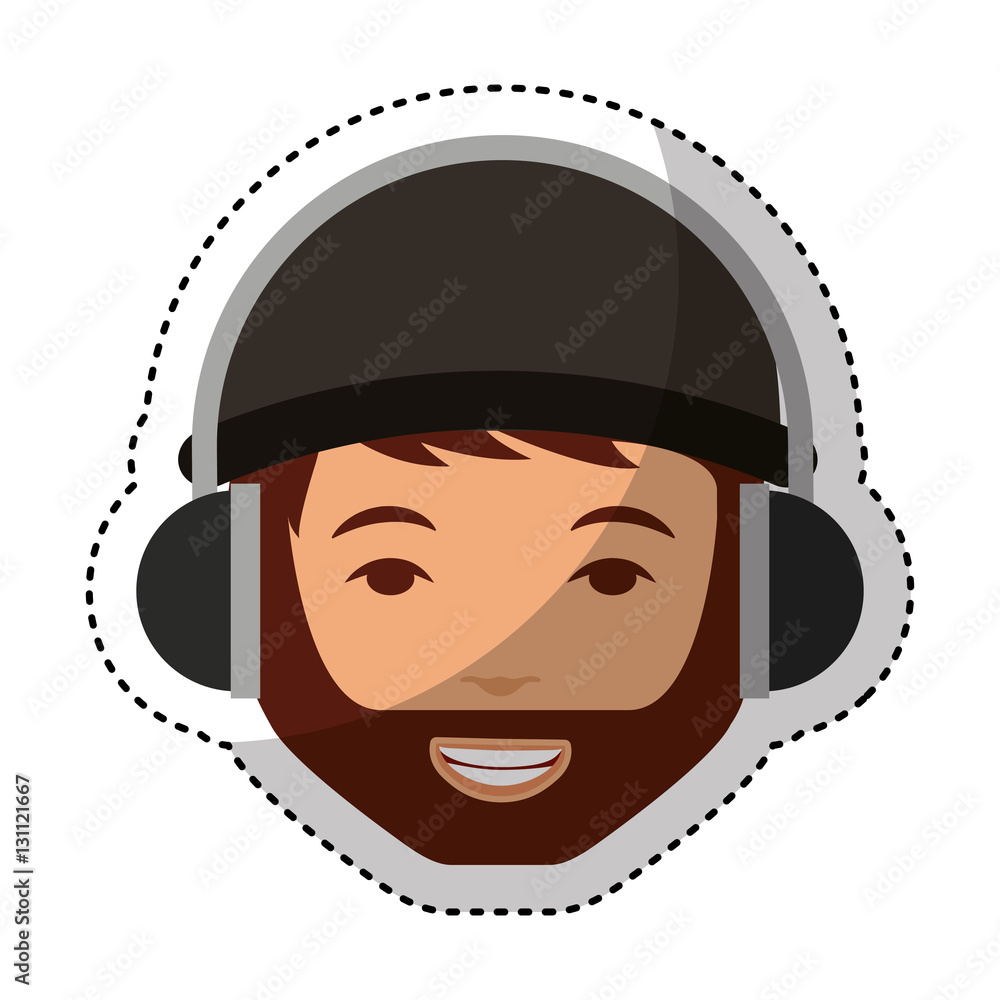young man with headset character vector illustration design young man with headset character vector illustration design
