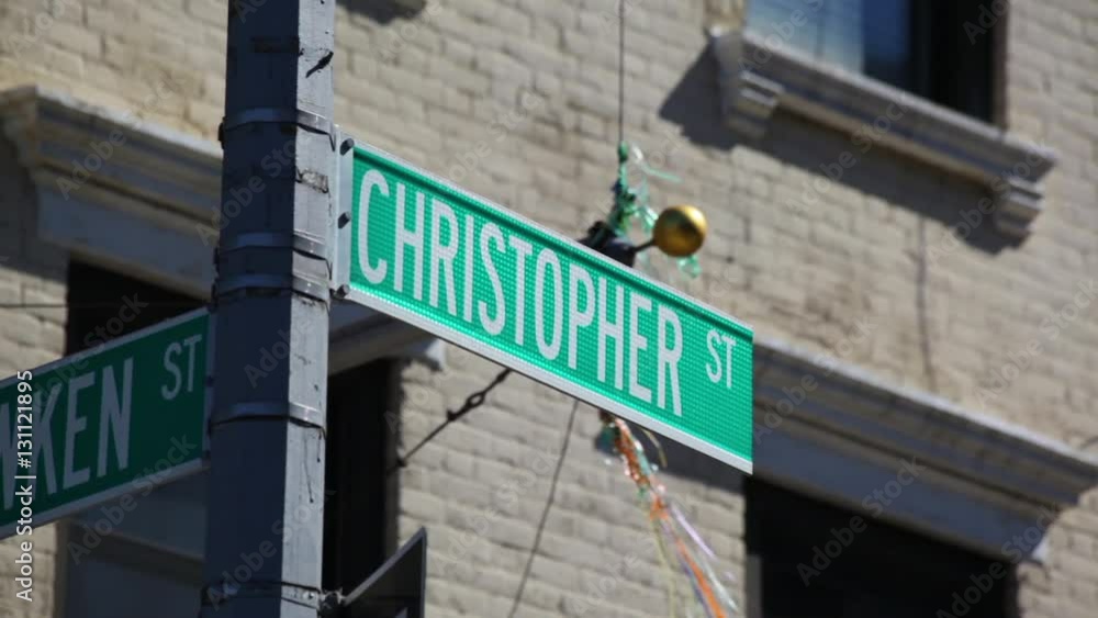 Famous Christopher Street in New York City. Famous Christopher Street in New York City.