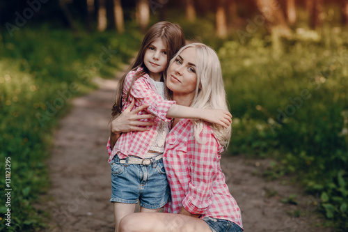 young family mother and daughter