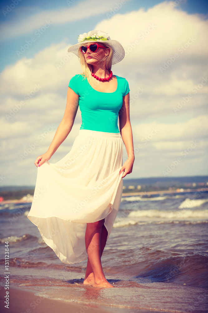 Attractive woman on the beach. Attractive woman on the beach.