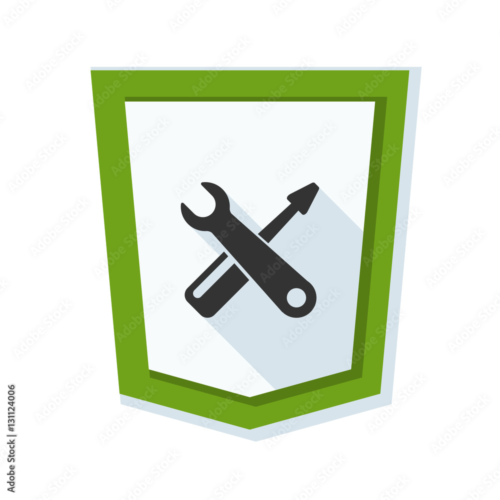 Service Shield sign illustration