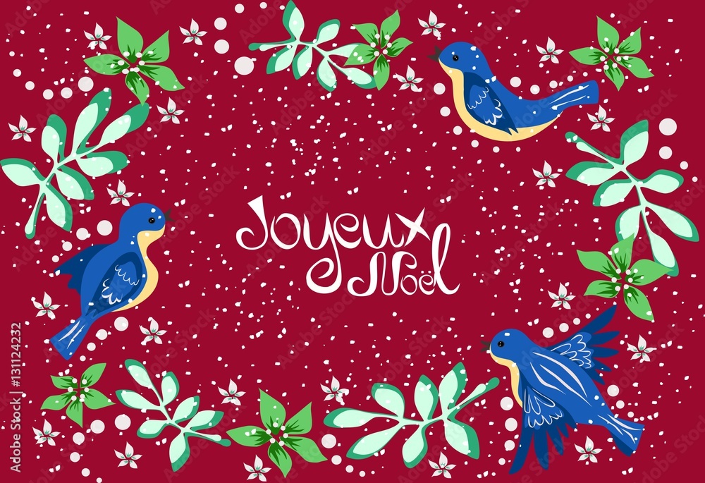 Felicitations Joyeux Noel Stock Vector Adobe Stock