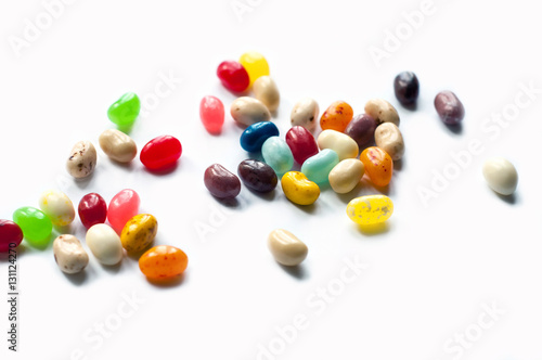 colourful jelly bean.