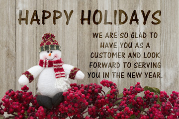 Old fashion Christmas greeting