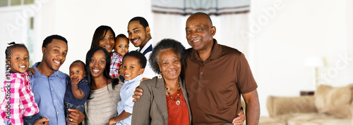 Happy African American Family