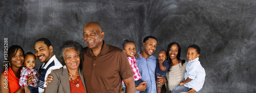 Happy African American Family