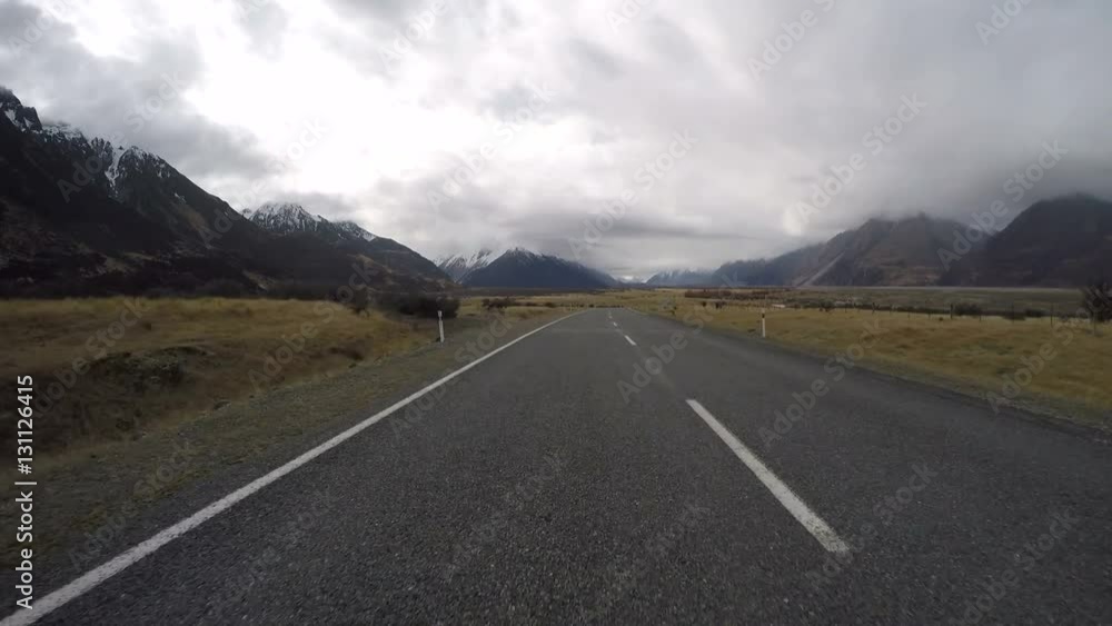 road to aoraki - mt.cook national park new zealand road to aoraki - mt.cook national park new zealand
