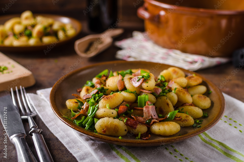 Fried homemade gnocchi Fried homemade gnocchi
