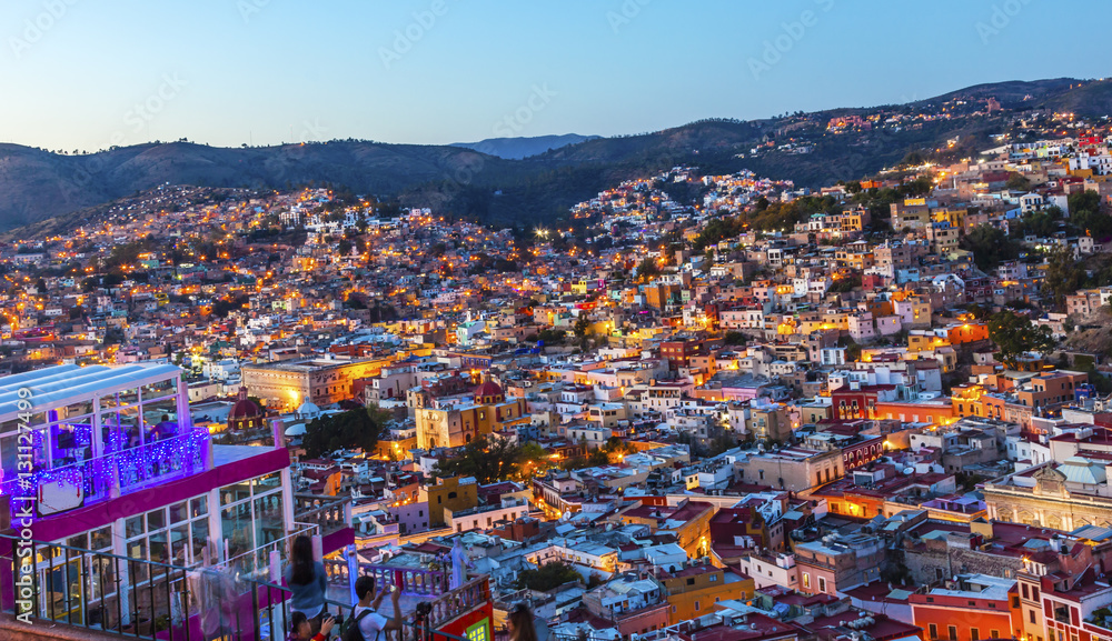 Naklejka premium Alhondiga de Granaditas Temple Belen Overlook Colorful Evening G