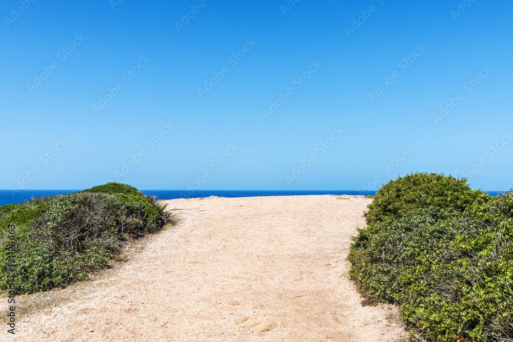End of a dirt road to the sea End of a dirt road to the sea