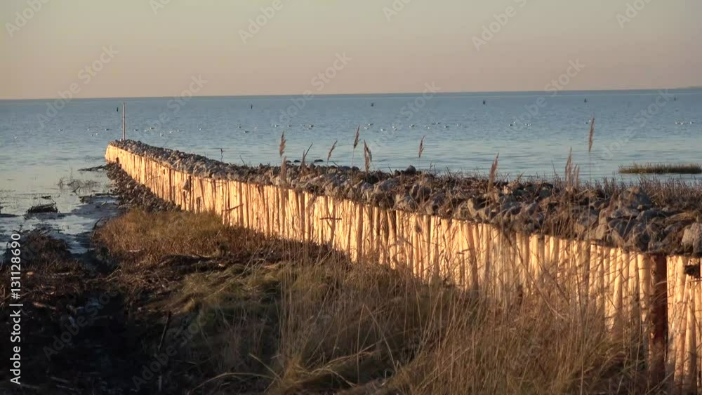 Lahnung zur Landgewinnung, Nationalpark, Wattenmeer, 4k Lahnung zur Landgewinnung, Nationalpark, Wattenmeer, 4k