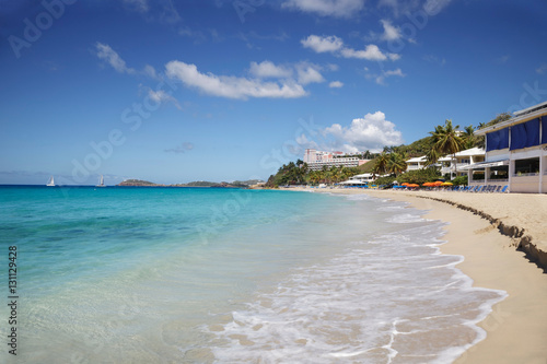 Peaceful beach on tropical St Thomas