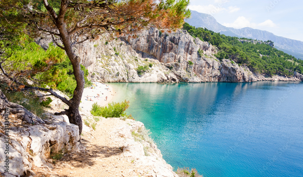 Obraz premium amazing beach on Makarska Riviera, Dalmatia, Croatia