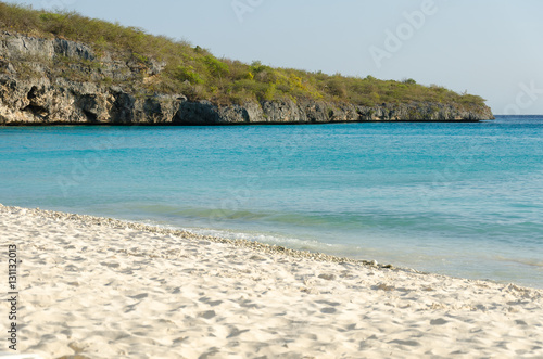 Sandy beach in Curacao a Caribbean Island photo