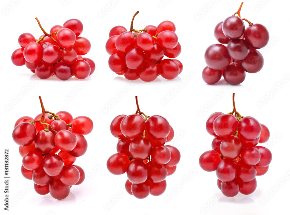 red grapes isolated on white background red grapes isolated on white background