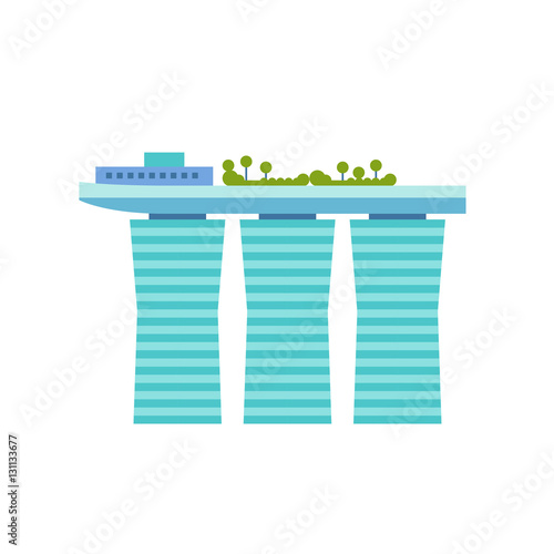 Marina Bay Sands vector icon