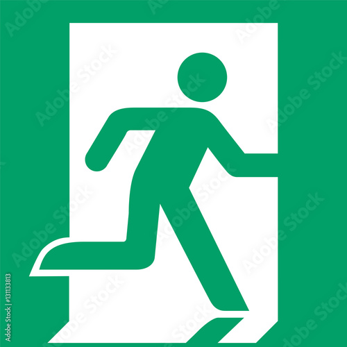 ISO 7010 E002 Emergency exit (right hand)