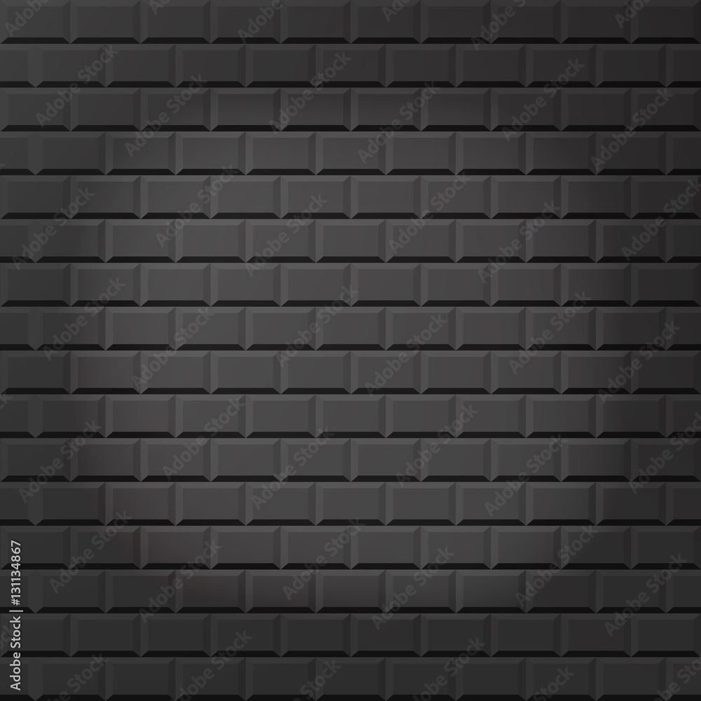Grey brick wall seamless Vector illustration background - texture pattern for continuous replicate. Stock vector. Flat design. - obrazy, fototapety, plakaty 