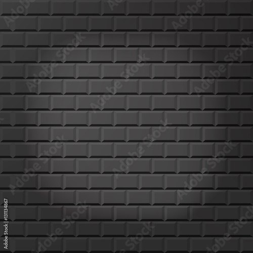Grey brick wall seamless Vector illustration background - texture pattern for continuous replicate. Stock vector. Flat design.