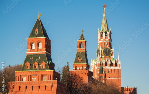 Tower of the Moscow Kremlin - Constantine and Helen, Nabatnaya, Tsarist and Spasskaya