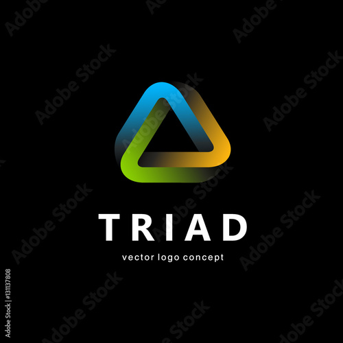 Vector logo design. Triangle sign