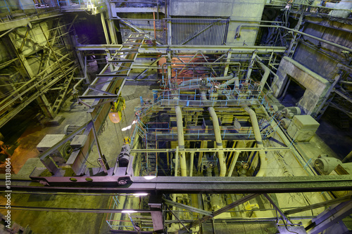 Industrial boiler in thermal power plant.