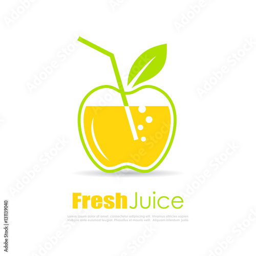 Fresh juice vector logo