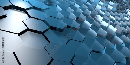 Digital hexagons background