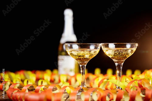 Champagne sparkling wine for silvester party