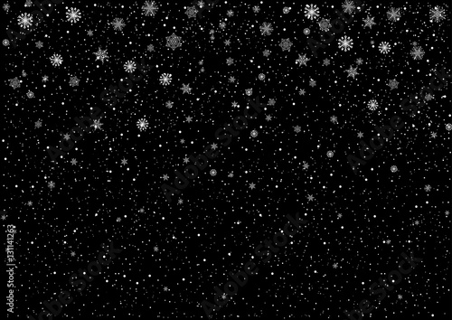 snowlakes on Christmas night