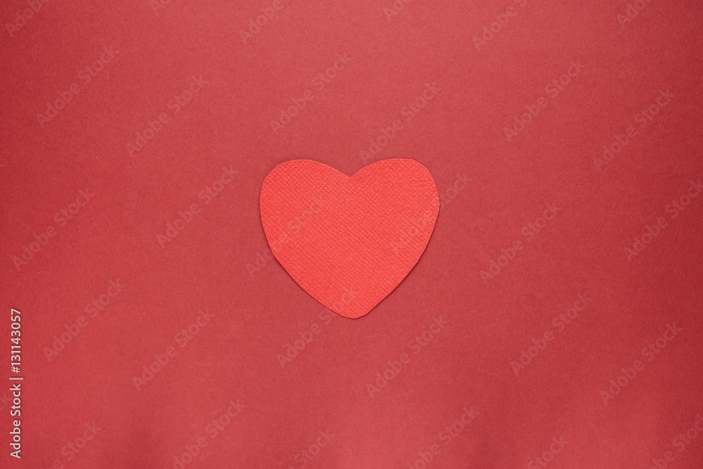 Fototapeta premium red heart on paper background