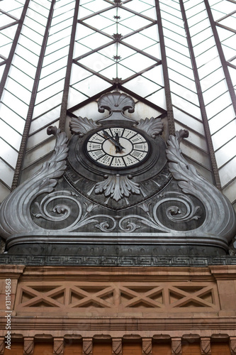 Architecture detail of Atocha train station in Madrid