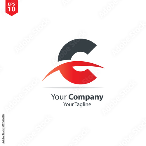 Initial Letter C With Swoosh Logo