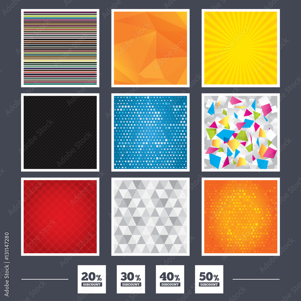 Sale discount icons. Special offer price signs. Sale discount icons. Special offer price signs.
