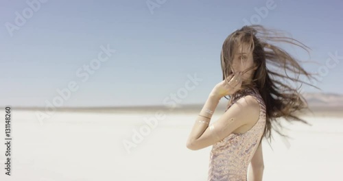  Exotic girl in the desert
