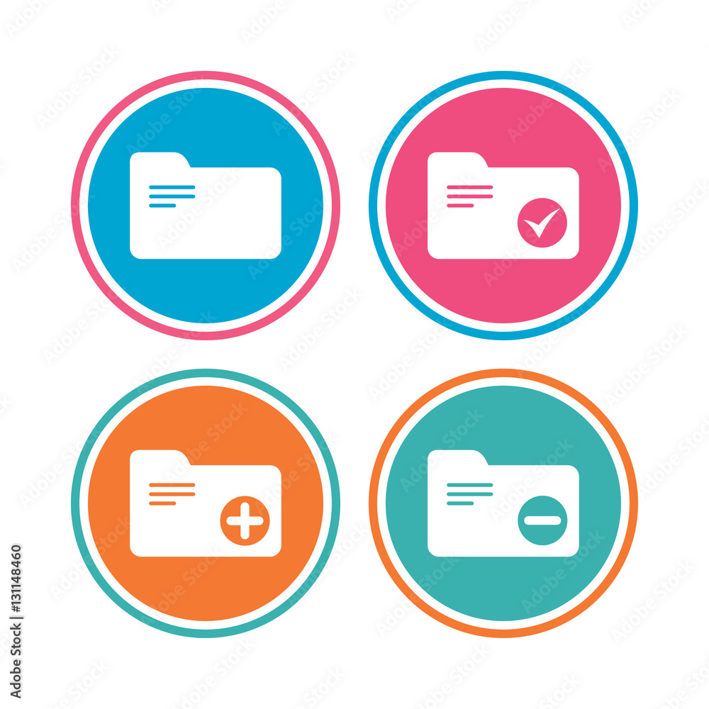 Accounting binders icons. Add document symbol. Accounting binders icons. Add document symbol.