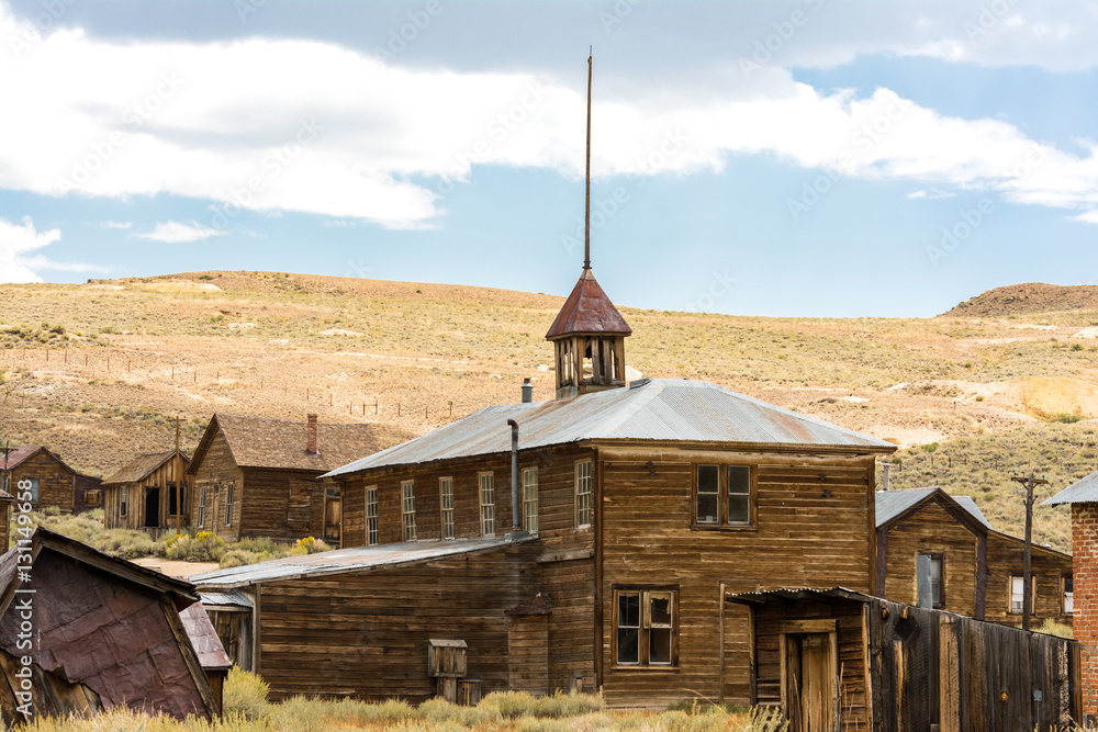Old School House. Bodie Ghost Town, a California State Park